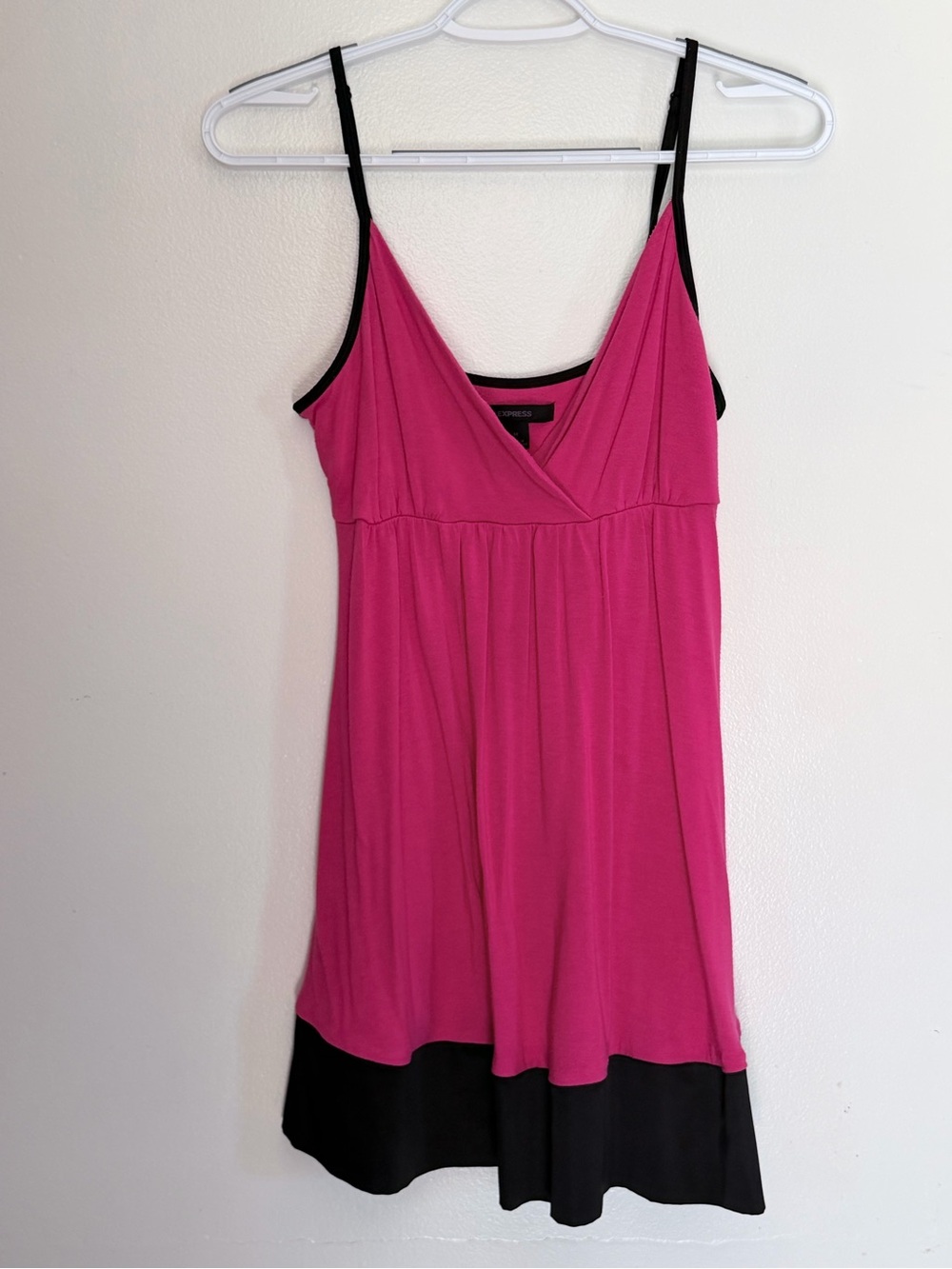 Express Fuchsia Tank Top with Black Trim